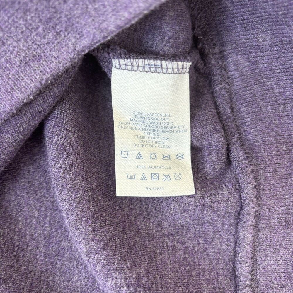 Lands End Mens Purple 1/4 Zip Pullover Sweater Size XL Cotton Heritage Classic - Picture 8 of 11